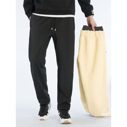 Thickened Lamb Velvet Men's Cotton Trousers Large Size Pants Loose Waterproof And Windproof Sweatpants - milanoo.com - Modalova