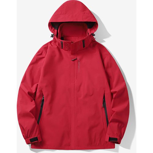 Men's Casual Long Sleeve Hoodie Zipped Hooded Jacket - milanoo.com - Modalova