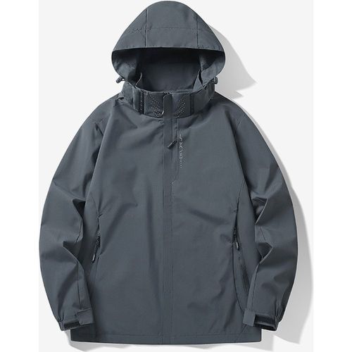 Men's Casual Long Sleeve Hoodie Zipped Hooded Jacket - milanoo.com - Modalova