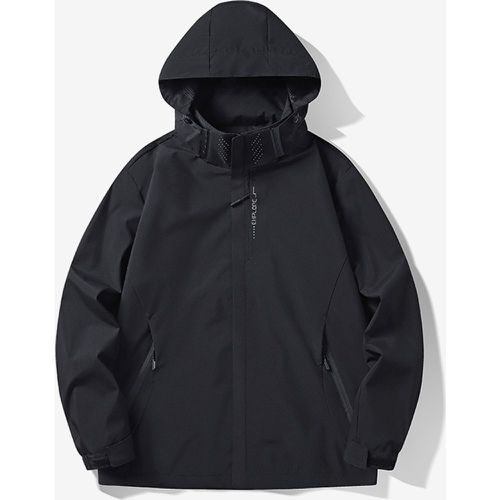 Men's Casual Long Sleeve Hoodie Zipped Hooded Jacket - milanoo.com - Modalova