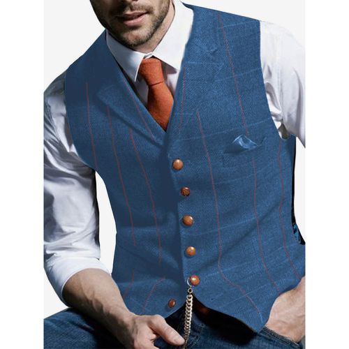 Men's Suit Vest Men's Casual Vest Groom and Groomsmen Slim Vest - milanoo.com - Modalova