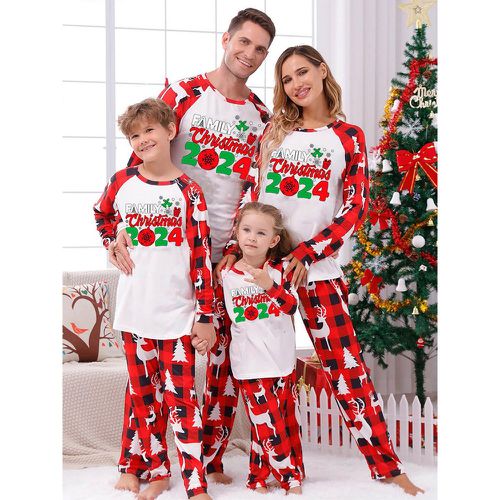 Family Christmas Pajamas Adult's Kid's Letter Christmas Pattern Matching Set - milanoo.com - Modalova