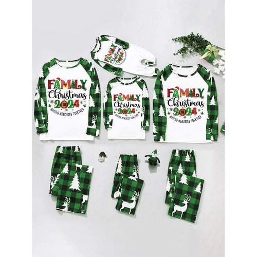 Matching Family Christmas Pajamas Adult's Kid's Polyester Christmas Pattern Top Pants - milanoo.com - Modalova