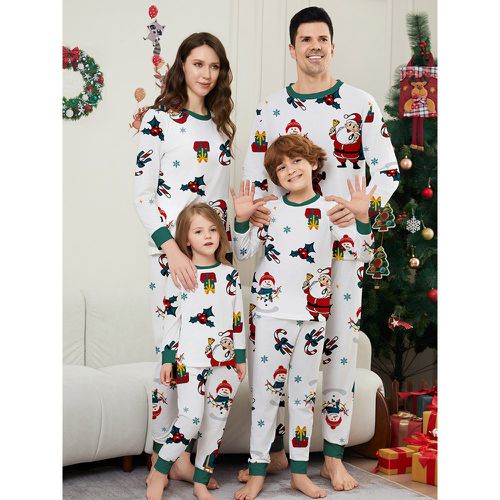 Family Christmas Pajamas Adult's Kid's Polyester Christmas Pattern Top Pants - milanoo.com - Modalova