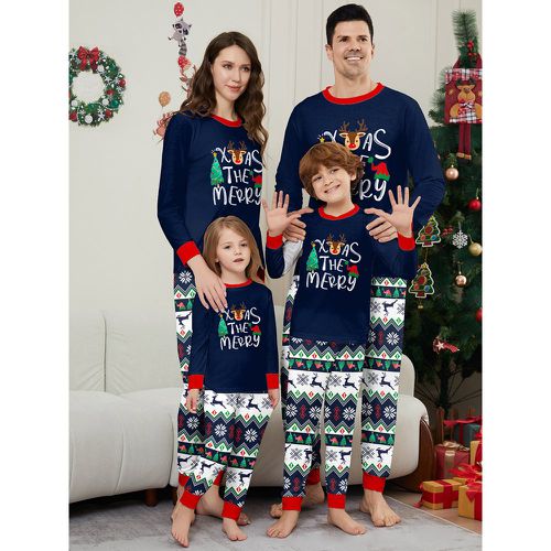 Family Christmas Pajamas Adult's Baby's Polyester Christmas Pattern Top Pants - milanoo.com - Modalova