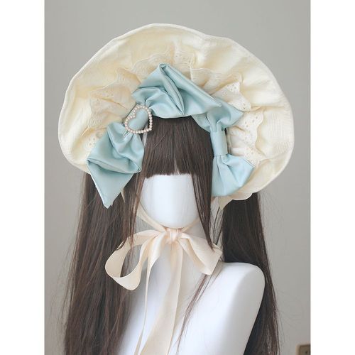 ROCOCO Style Lolita Hat Bows Ruffles Accessory Polyester Pink Lolita Accessories - milanoo.com - Modalova