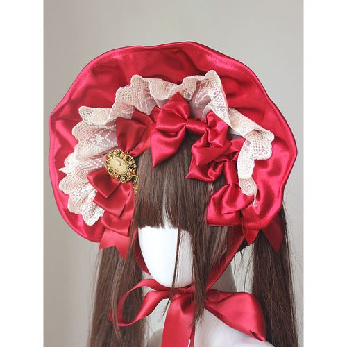 Gothic Lolita Hat Ruffles Bows Accessory Polyester Lolita Accessories - milanoo.com - Modalova