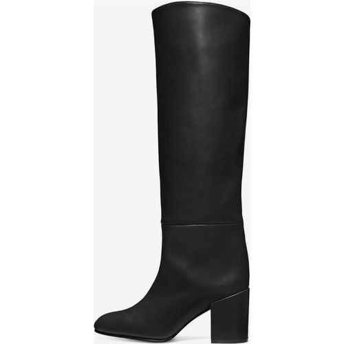 PU Leather Round Toe Puppy Heel Mid Calf Boots For Women Boots - milanoo.com - Modalova