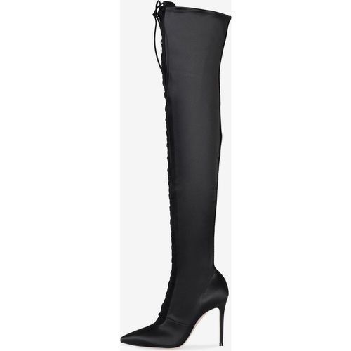 Knee Length Boots Women's Micro Suede Upper Stiletto Heel Knee-High Boots - milanoo.com - Modalova