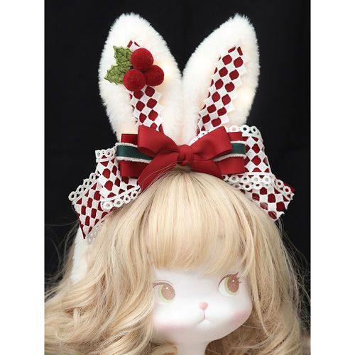 Sweet Lolita Accessories Bows Plaid Headwear Miscellaneous - milanoo.com - Modalova