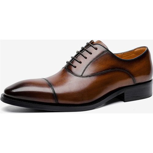 Dress Shoes For Man Modern Square Toe PU Leather Brouges Prom Wedding Shoes - milanoo.com - Modalova