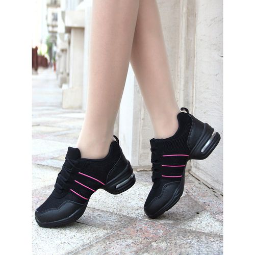 Jazz Dance Shoes Black Gold Round Toe Dance Shoes - milanoo.com - Modalova