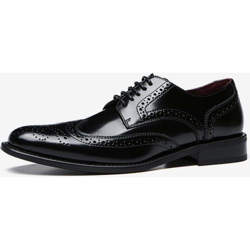 Dress Shoes For Men Fantastic Pointed Toe PU Leather Brouges Prom Wedding Shoes - milanoo.com - Modalova