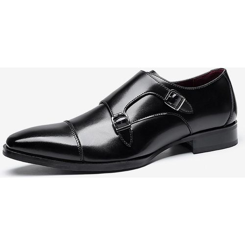 Dress Shoes For Man Quality Square Toe Buckle Monk Strap Prom Wedding Shoes - milanoo.com - Modalova