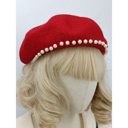 ROCOCO Style Lolita Hat Black Pearls Accessory Polyester Lolita Accessories - milanoo.com - Modalova