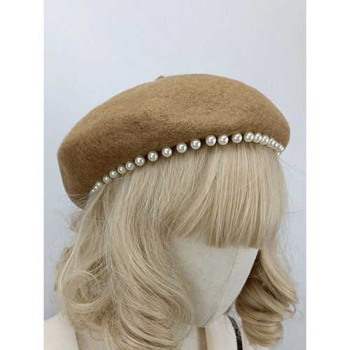 ROCOCO Style Lolita Hat Black Pearls Accessory Polyester Lolita Accessories - milanoo.com - Modalova