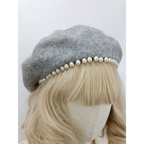 ROCOCO Style Lolita Hat Black Pearls Accessory Polyester Lolita Accessories - milanoo.com - Modalova