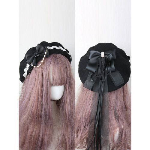 Sweet Lolita Hat Light Sky Blue Bows Ruffles Accessory Color Block Polyester Lolita Accessories - milanoo.com - Modalova