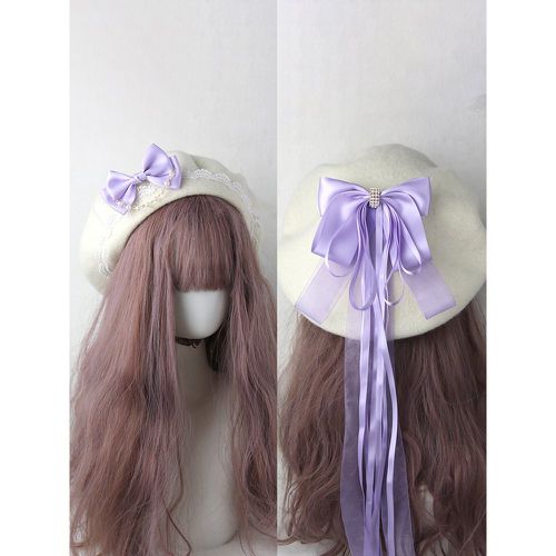 Sweet Lolita Hat Light Sky Blue Bows Ruffles Accessory Color Block Polyester Lolita Accessories - milanoo.com - Modalova