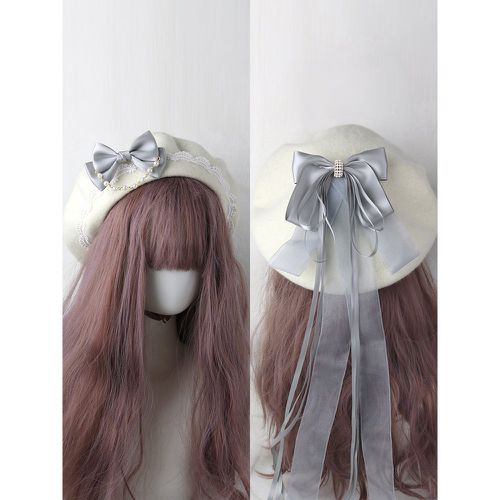 Sweet Lolita Hat Light Sky Blue Bows Ruffles Accessory Color Block Polyester Lolita Accessories - milanoo.com - Modalova