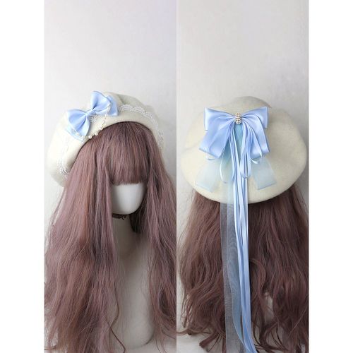 Sweet Lolita Hat Bows Ruffles Accessory Color Block Polyester Lolita Accessories - milanoo.com - Modalova