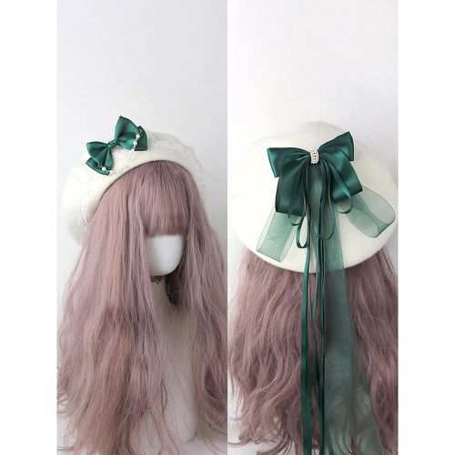 Sweet Lolita Hat Light Sky Blue Bows Ruffles Accessory Color Block Polyester Lolita Accessories - milanoo.com - Modalova