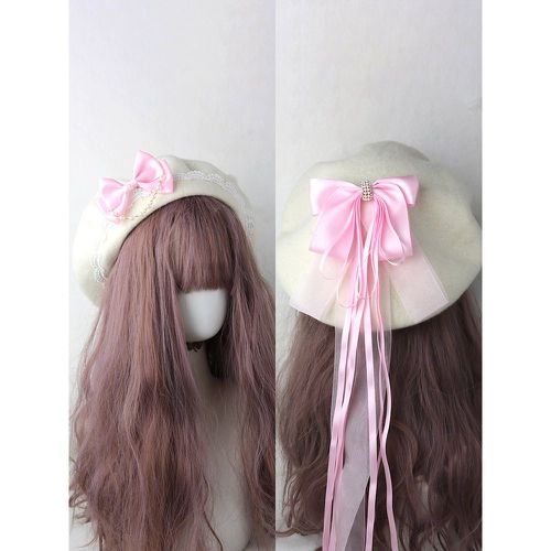 Sweet Lolita Hat Light Sky Blue Bows Ruffles Accessory Color Block Polyester Lolita Accessories - milanoo.com - Modalova