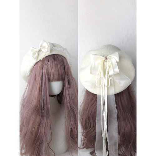 Sweet Lolita Hat Light Sky Blue Bows Ruffles Accessory Color Block Polyester Lolita Accessories - milanoo.com - Modalova