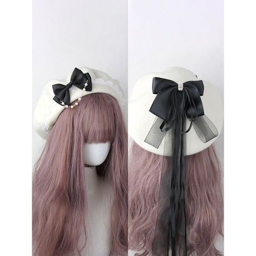 Sweet Lolita Hat Light Sky Blue Bows Ruffles Accessory Color Block Polyester Lolita Accessories - milanoo.com - Modalova