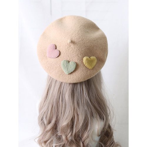 Sweet Lolita Hat Accessory Hearts Pattern Polyester Lolita Accessories - milanoo.com - Modalova