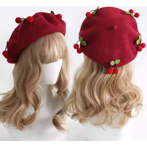 Sweet Lolita Hat Red Accessory Polyester Lolita Accessories - milanoo.com - Modalova