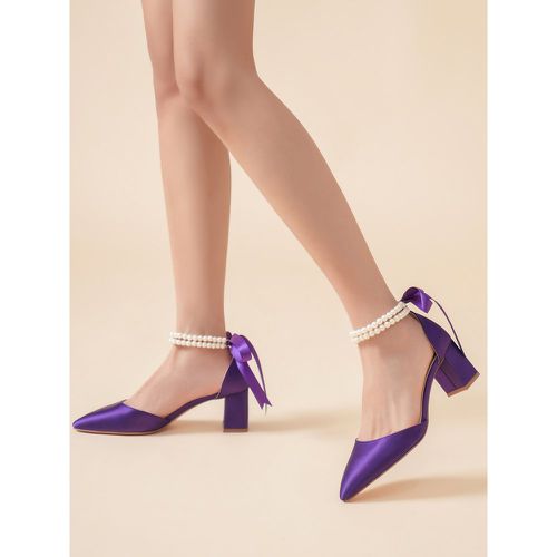 Wedding Shoes Bridal Pumps Satin Pointed Toe - milanoo.com - Modalova