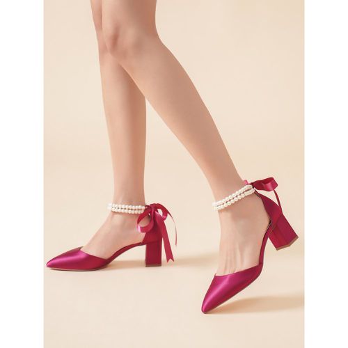 Wedding Shoes Bridal Pumps Satin Pointed Toe - milanoo.com - Modalova