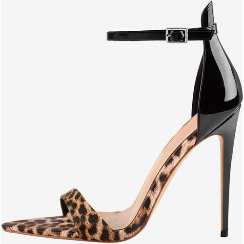 Women's Heel Sandals Pointed Toe Stiletto Heel Sandals Patent PU Upper - milanoo.com - Modalova