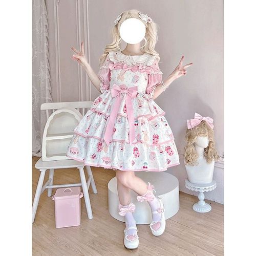 Sweet Lolita Dress Polyester Sleeveless Sweet Jumper Lolita Dress - milanoo.com - Modalova