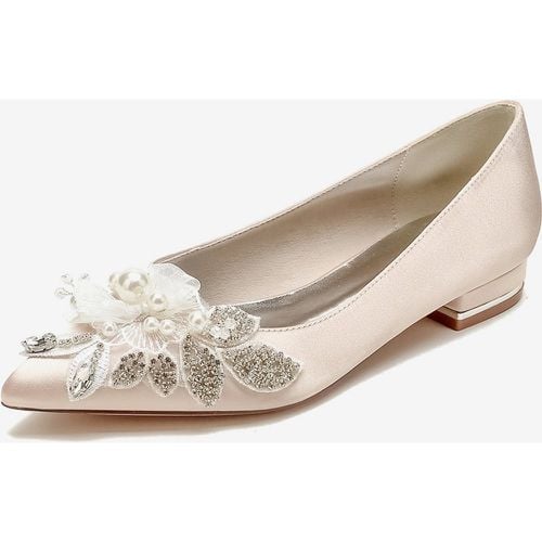 Wedding Shoes Bridal Pumps Satin Pointed Toe - milanoo.com - Modalova