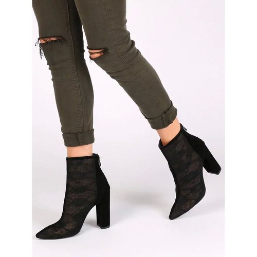 Women's Chunky Heel Micro Suede Upper Summer Boots In - milanoo.com - Modalova