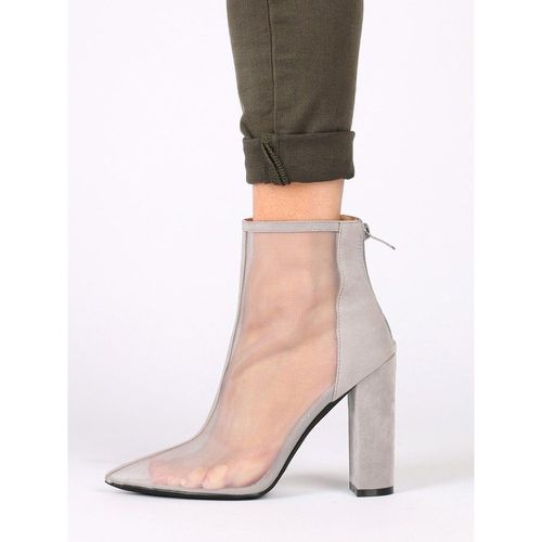 Women's Chunky Heel Micro Suede Upper Summer Boots In - milanoo.com - Modalova