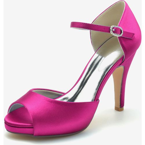 Wedding Shoes Bridal Pumps Satin Peep Toe - milanoo.com - Modalova