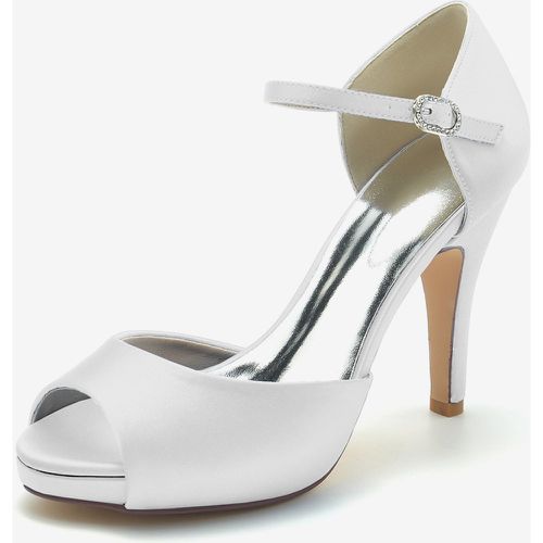 Wedding Shoes Bridal Pumps Satin Peep Toe - milanoo.com - Modalova