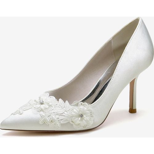 Wedding Shoes Bridal Pumps Satin Pointed Toe - milanoo.com - Modalova