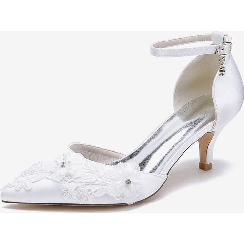 Wedding Shoes Bridal Pumps Satin Pointed Toe - milanoo.com - Modalova