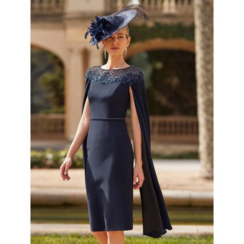 Party Dress For Mother Of The Bride Jewel Neck Long Sleeves Sheath Flowers Guest Dresses For Wedding - milanoo.com - Modalova