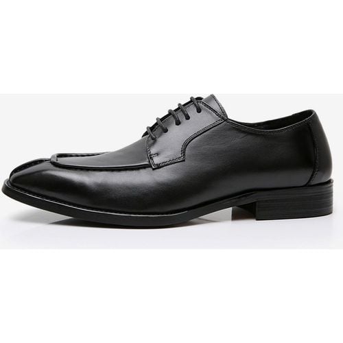 Man's Dress Shoes Stylish Square Toe Leather Formal Wedding Shoes - milanoo.com - Modalova