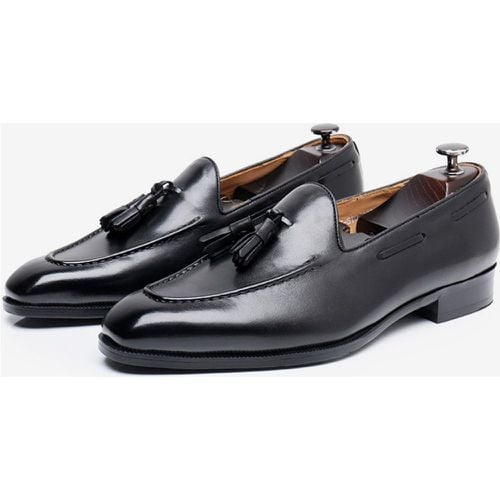 Leather Artwork Men's Loafer Tassel Cowhide Slip On Prom Wedding Shoes - milanoo.com - Modalova