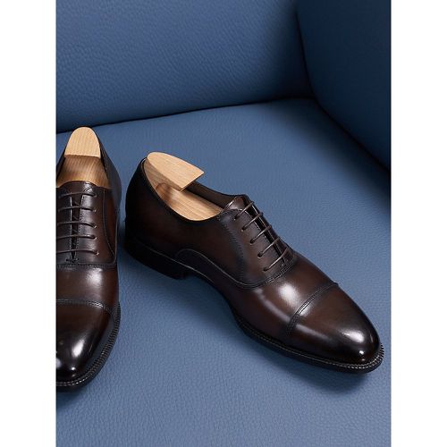 Dress Shoes For Men Modern Pointed Toe Leather Derby Wedding Formal Shoes - milanoo.com - Modalova