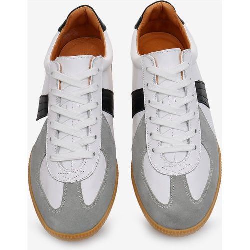 Men's Sneakers Cozy Cowhide Round Toe Color Block Basket Sport Shoes - milanoo.com - Modalova