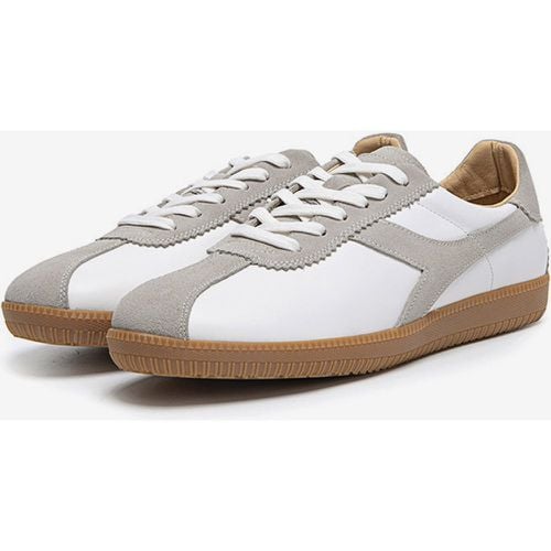 Mens Sneakers Cozy Cowhide Round Toe Color Block Basket Sport Shoes - milanoo.com - Modalova