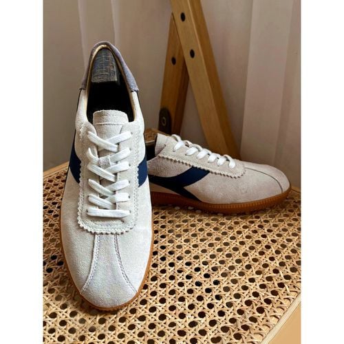 Mens Sneakers Cozy Cowhide Round Toe Color Block Basket Sport Shoes - milanoo.com - Modalova