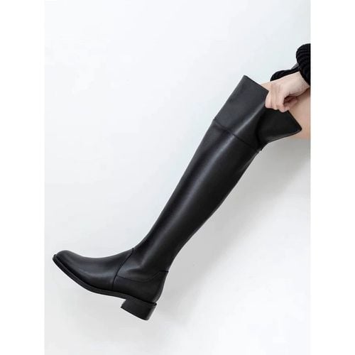 Over The Knee Boots Flat Pointed Toe Thigh High Boots - milanoo.com - Modalova